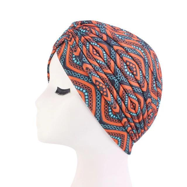 Lola Print Flower Turban Head Wrap - Image 6