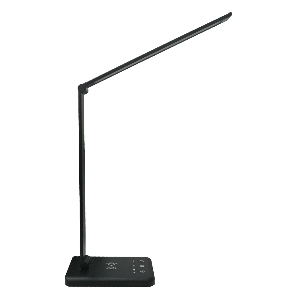 Wireless Charge Светодиодный настольный светильник 5 Вт Регулируемая Настольная лампа с QI беспроводной выход USB зарядного устройства порт регулируемый свет современная офисная настольная лампа - Цвет корпуса: Wireless Charge
