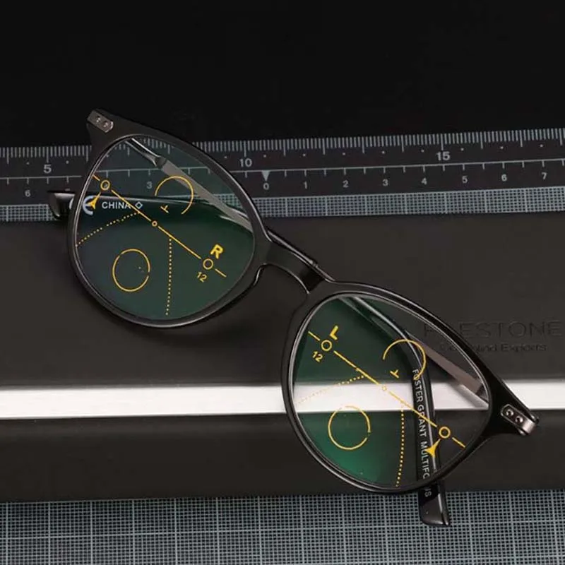 Lntelligent зум ближнего и дальнего двойного назначения мужские очки для чтения прогрессивные Мультифокальные женские анти-синий луч защиты