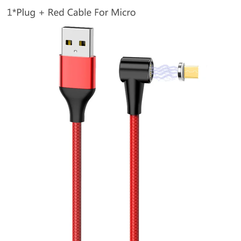 1 м Магнитный Micro USB кабель для быстрой зарядки iPhone samsung кабель для передачи данных Магнитный кабель для зарядки usb type C 3A usb c кабель для быстрой зарядки - Цвет: Red For Micro