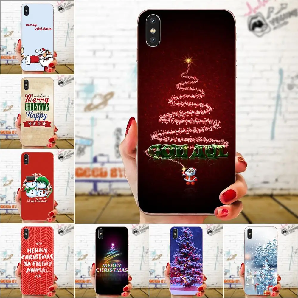 

Soft Cell Phone Case Merry Christmas Happy New Year For Galaxy J1 J2 J3 J330 J4 J5 J6 J7 J730 J8 2015 2016 2017 2018 mini Pro
