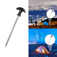 12 шт. палаточные гвозди высокого качества антикоррозийное оцинкованное железо с резьбой колышки для палатки длинное и крепкое приспособление для кемпинга-Палатка аксессуары