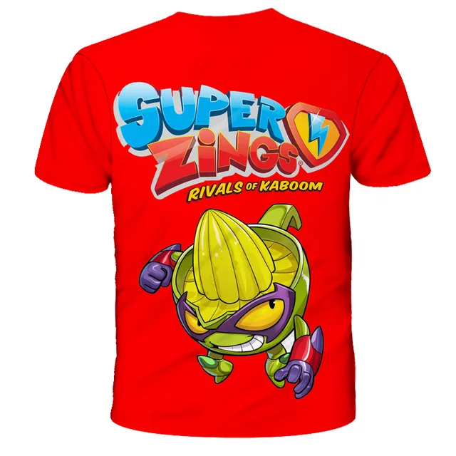 Super Zings T Shirt Kids Toddler Anime Game Streetwear Short Sleeve Children's T-Shirt Superzings Tshirt Children Clothes Tops TX-18182