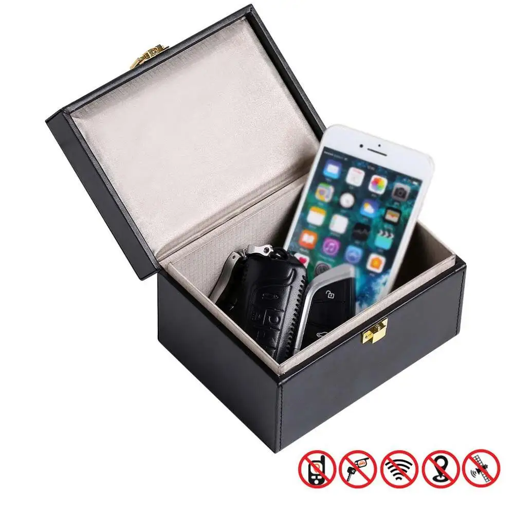 

Faraday Box Signal Blocker Box for Car Keys Fob Phones Cards Call & RFID Signal Blocking Case Car Key Anti theft Security Boxes