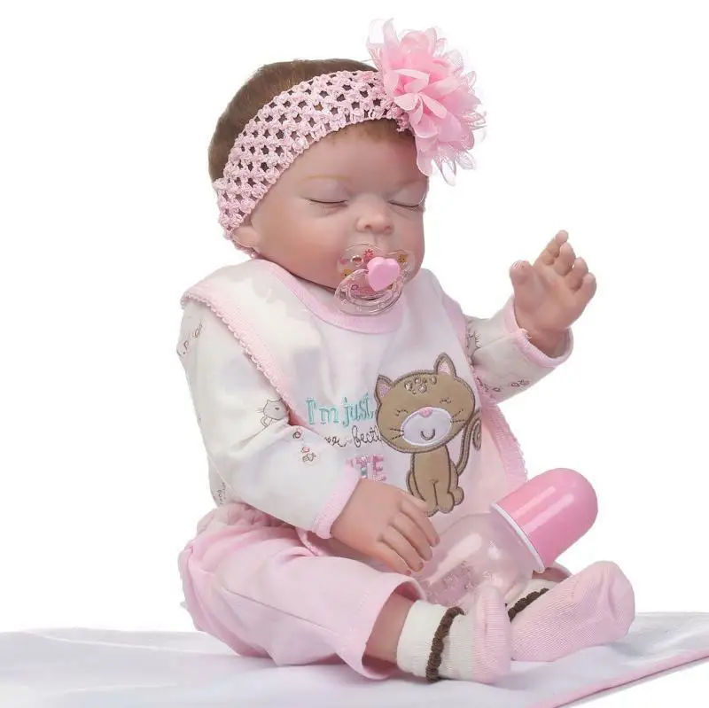 Полностью силиконовая виниловая Кукла Reborn baby girl 2" анатомические Игрушки Кукла рождественские подарки американская девочка кукла куклы для девочек