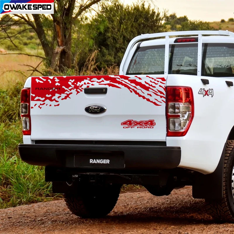 

4x4 внедорожная Виниловая наклейка для Ford Ranger Wildtrak Raptoy, спортивная полоса, декоративная наклейка для багажника, аксессуары для пикапа, пленка для кузова автомобиля