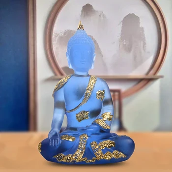 

Buddha Statue Gifts Wedding Ornament Porch Temple Hotel Home Decoration Office Transparent Resin Desk Crafts Artware Small