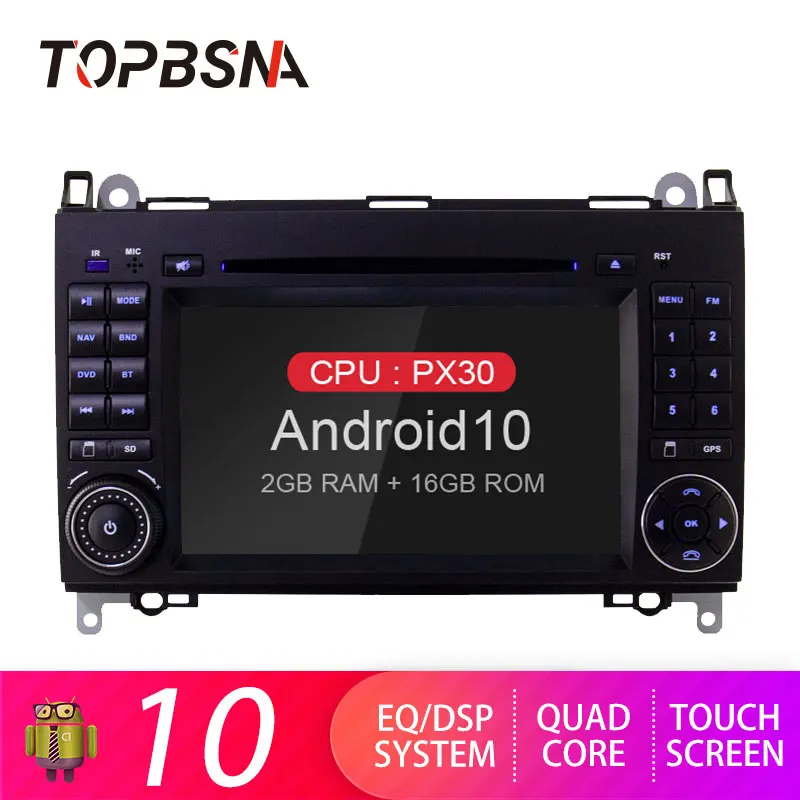 Автомобильный DVD-плеер TOPBSNA стерео-система на Android 10 с GPS Навигатором для Mercedes Benz B200