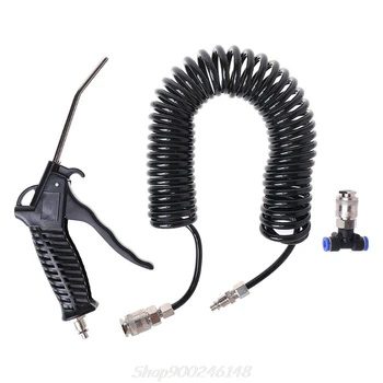 

1 pcs Black Air Duster Blow Gun Pneumatic Wind Blowing Kit EU Connector PU Hose Jy16 20 Dropship