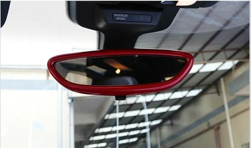 3 Для Porsche Macan- Высокое качество ABS интерьер автомобиля зеркало заднего вида молдинг крышка отделка - Цвет: 3