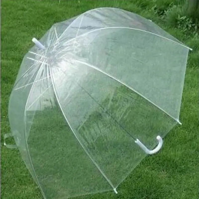 Fashion Transparent Clear Bubble Dome Shape Umbrella Outdoor Windproof Umbrellas Princess Weeding Decoration D0AC