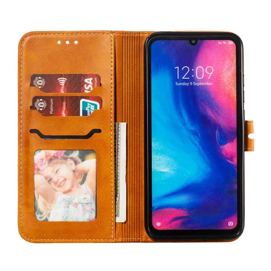 Кожаный чехол книжка с милым котом для Xiaomi Redmi K30 K20 7 Y3 Note 9 7S 8 9T Pro Mi Max3 A3 CC9 E