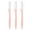 50LD 3Pcs Eyebrow Razor Eye Brow Trimmer Shaver Facial Face Hair Remover Dermaplaning Tools Kit with Stainless Steel Blade 5