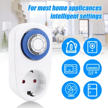 

New 24 Hours Plug-in Timer Switch Mechanical Timing Socket Time Controller Intelligent Timing Socket