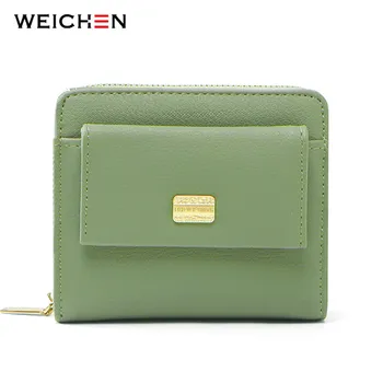 

WEICHEN Women Wallet Slim pu Leather Card Holder Coin Pocket Brand Designer Forever Young Female Small Wallets Purse Portfel NEW