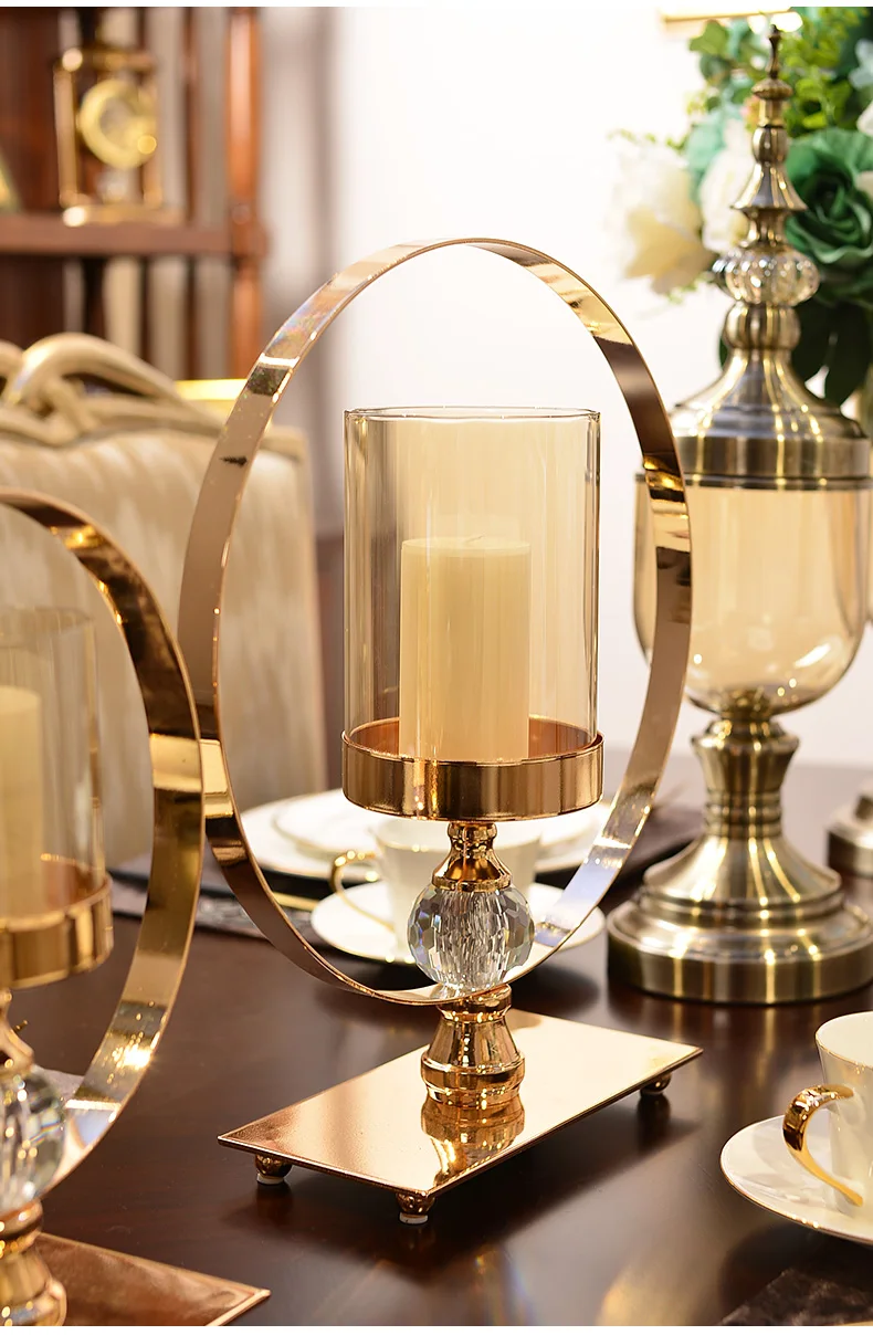 Large Luxury Nordic Candlestick Simple Glass Romantic Candle Holder Creative Living Room Portavelas Wedding Dinner Decor MM60ZT