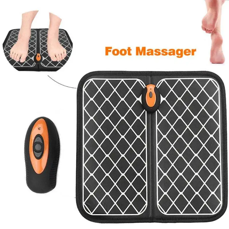 Electric EMS Foot Massager Pad Acupoint Stimulator Blood Circulation Health Mat Physical Therapy Massage Fatigue Relief