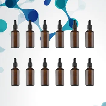 

12Pcs 30ml Glass Dropper Bottle Essential Oil Bottle Refillable Dropper Bottle Subpackaging Bottle Brown