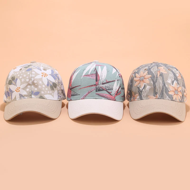 Baseball Cap Women Flower Embroidery Sun Hats Spring Summer Girls Adjustable Snapback Visor Caps baseball cap sun hat