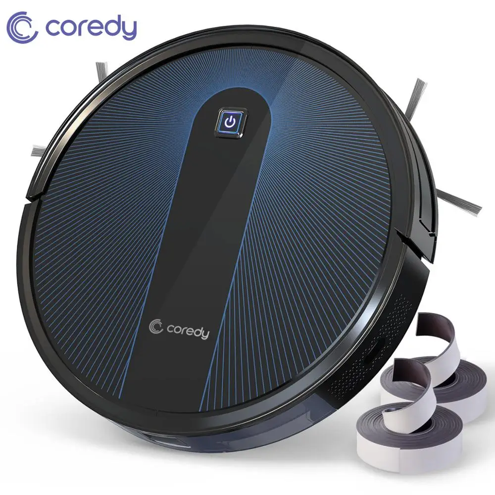 

Coredy R650 1600PA Home Robot Vacuum cleaner Pet Hair Dust Floor Carpet Automatic Robotic Cleaning with 2pcs Boundary Strips