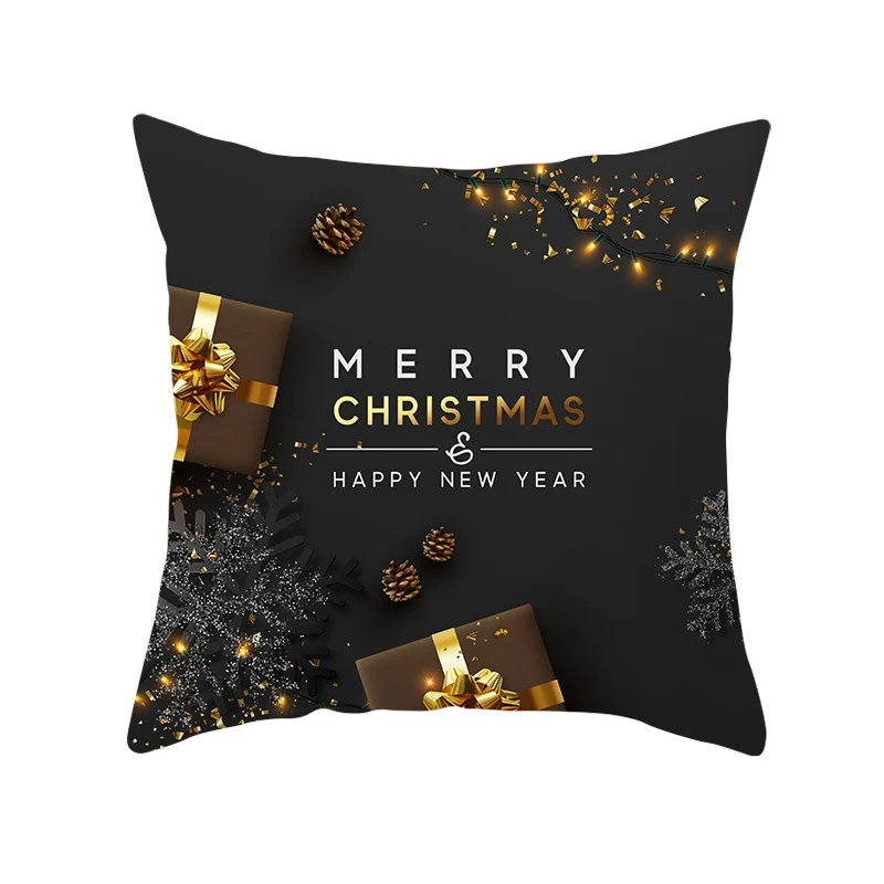 Веселое Рождество, новогодняя наволочка, декоративная наволочка для дома, декоративная подушка, Рождественский подарок 45*45 см - Цвет: A