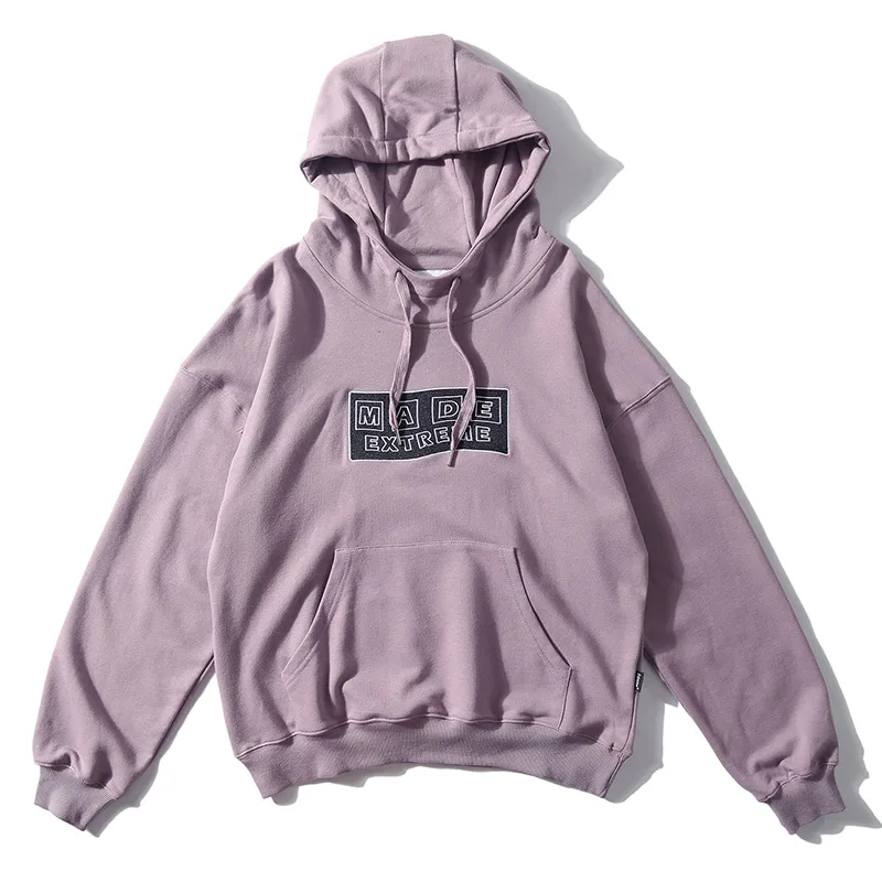 Aolamegs толстовки для мужчин ретро культура печати Толстовка Harajuku Drawstring пуловер с капюшоном мешковатые колледжа стиль пара уличная