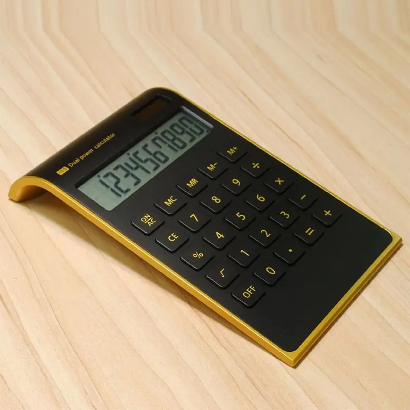 Calculator Ultra Thin Solar Power Calculator for Home Office Desktop Calculator E65A 3