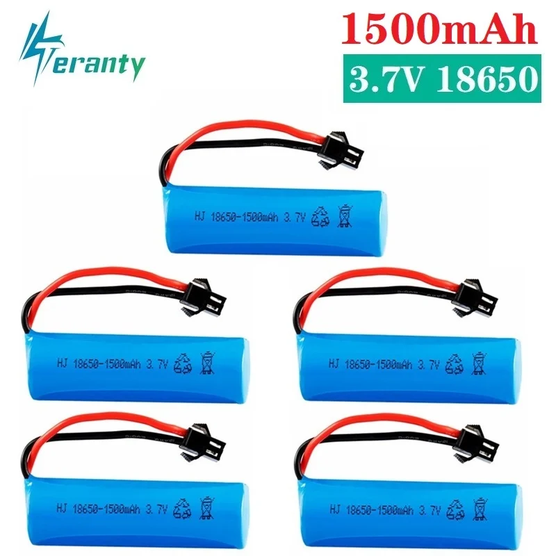 1/2/5/10Pcs 3.7v 1500mah 18650 Li-ion Battery For RC Stunt Car Q85 Q70 Rc Toys SM-2P Plug Boat Water soft Gun | Игрушки и хобби