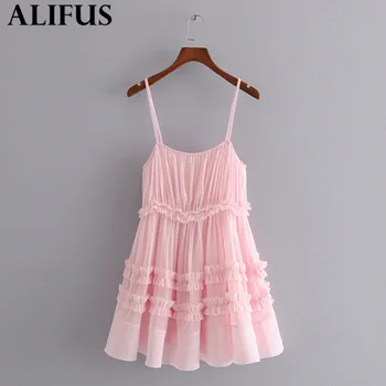 

Fashion Za Women's dress 2020 Sexy Tulle stitching Chic Spaghetti Strap Sleeveless Casual Slim Dresses Female Ladies Vestidos