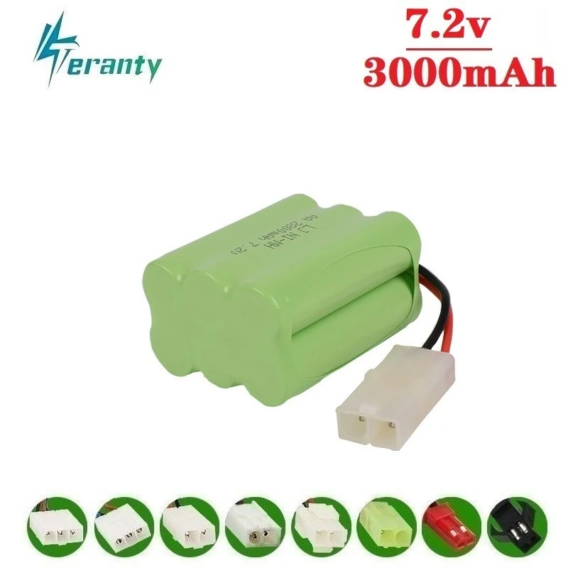 Upgrade 7.2v 3000mah NiMH Battery For Rc Toys Cars Tanks Trucks Robots Guns Boats AA Ni-MH Rechargeable Pack 1pcs | Игрушки и хобби