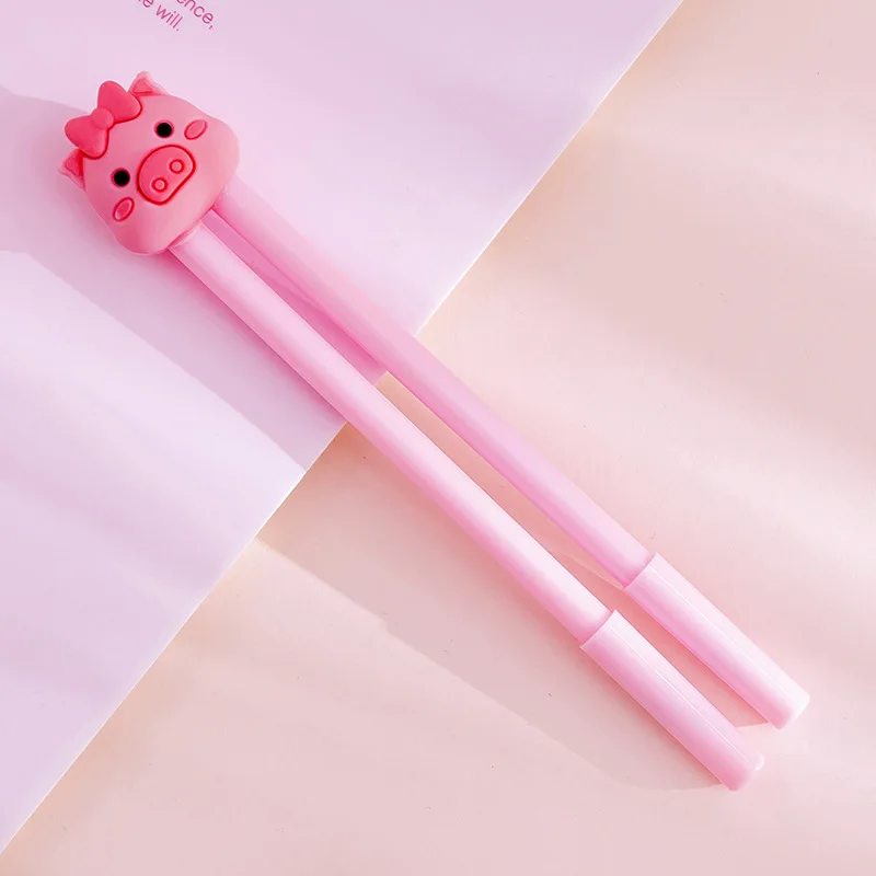 1 Set Cute Animal Creativity Kawaii Gel Pens for School Officel Supplies Gift Stationery 0.38mm Pen - Цвет: D