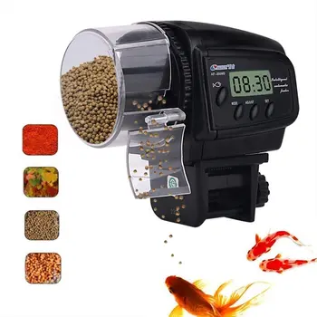 

Aquarium Automatic Fish Feeder 65mL for Aquarium Fish Tank Auto Feeders with Timer Pet Feeding Dispenser LCD Display Fish Feeder