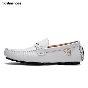 

Basket men's Shoes Summer Genuine Leather Casual Drivers Men Loafers