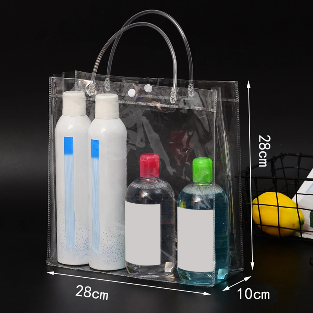 PVC Transparent Leak-proof Refrigerated Champagne Red Wine Bottle Ice Tote Bag