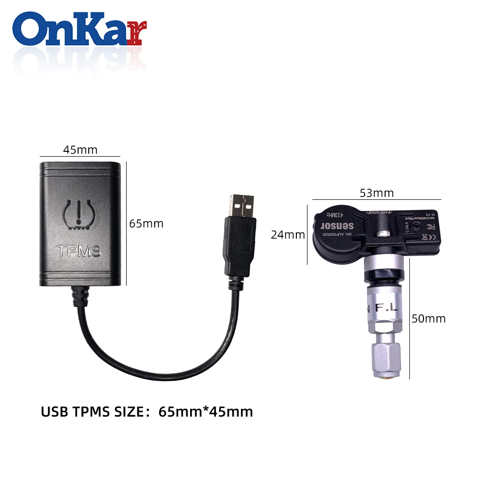 ONKAR Android USB система мониторинга давления в шинах подключи и играй автомобильный dvd-плеер gps навигация с 4 внутренними датчиками USB TPMS