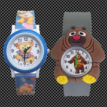 

Polar Bear Toys Kid Baby Quartz Watches Children Cartoon Bear Boys Watch Kids Rubber Strap Child Clock Girls Present Gift