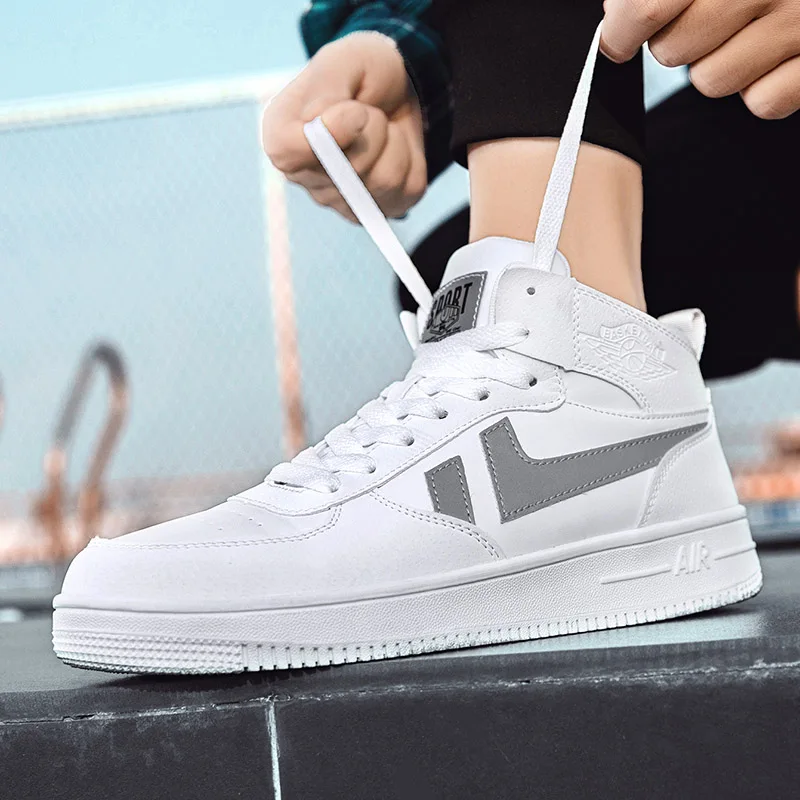 Spring Autumn Men Sports Casual Shoes Medium Sneakers SB Breathable Hombre Platform Skateboarding Trainer Leather Zapatillas |