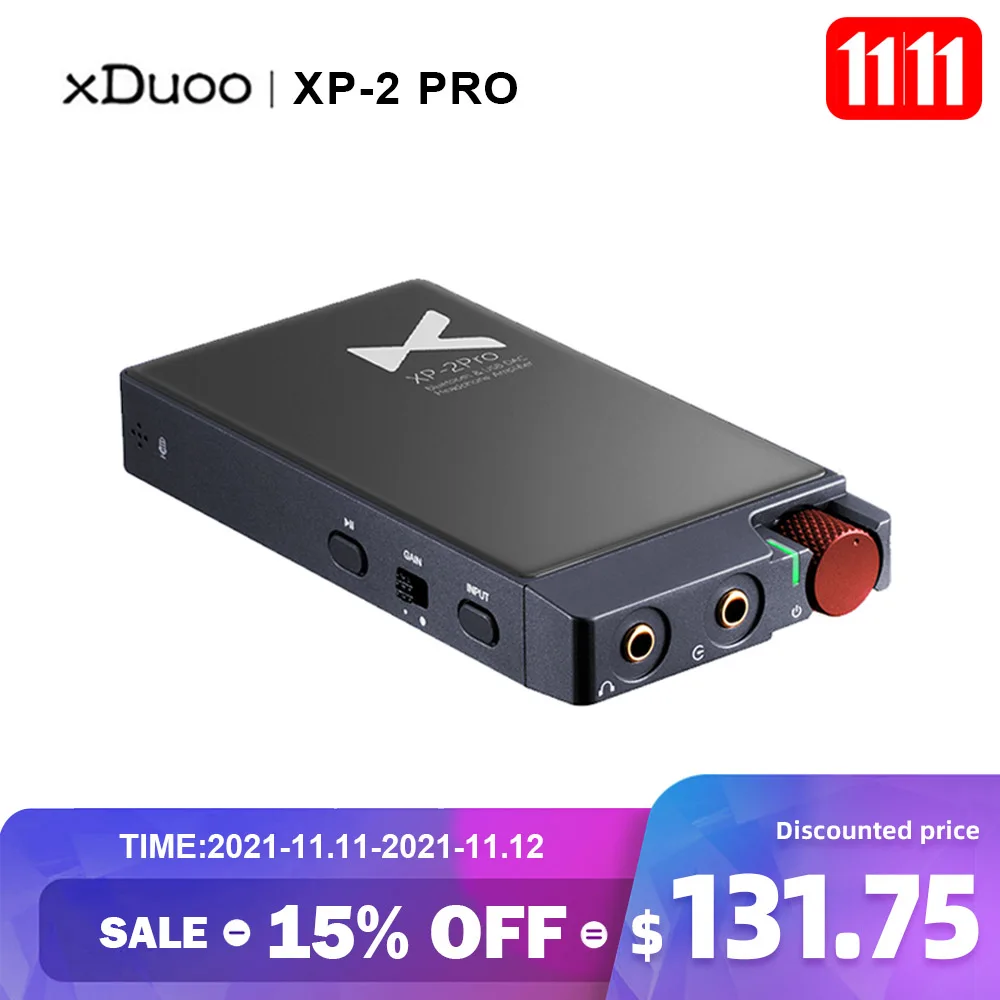 Портативный Hi-Fi DSD декодер XDUOO XP-2 Pro ES9018K2M Bluetooth USB DAC NFC микрофон усилитель для