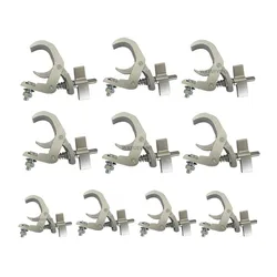 Lot de 10 crochets robustes et durables en alliage d'aluminium, 150kg, 40 à 60mm, support pour lumière de scène 