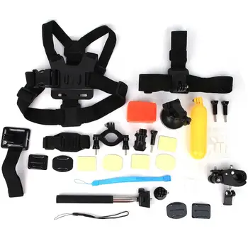 

AT606 Compact Lightweight Plastic 15 in 1 Action Camera Accessory Combination Kit for Sports Cameras Hot Sale
