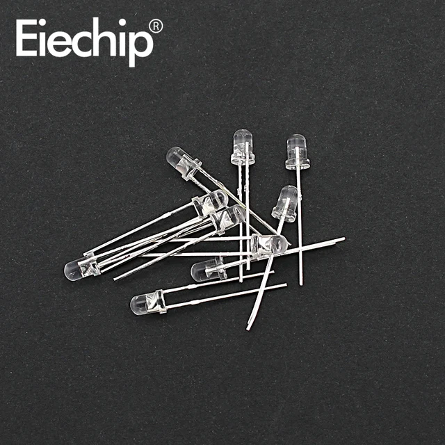 100pcs/200pcs 3mm 5mm LED Diode Assorted Kit White Green Red Blue Yellow Orange F3 F5 Leds Light Emitting Diodes electronic kit 3mm-white-100pcs