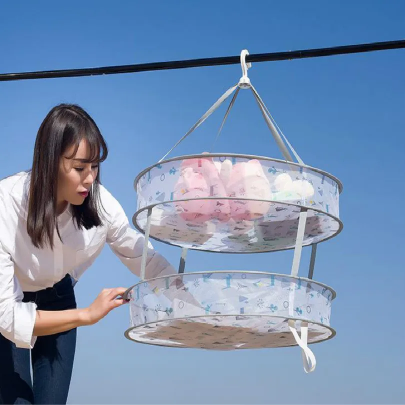 

diameter 49cm 60cm laundry dryer clothes dryer drying net folding drying rack dry rack for underwear bra socks