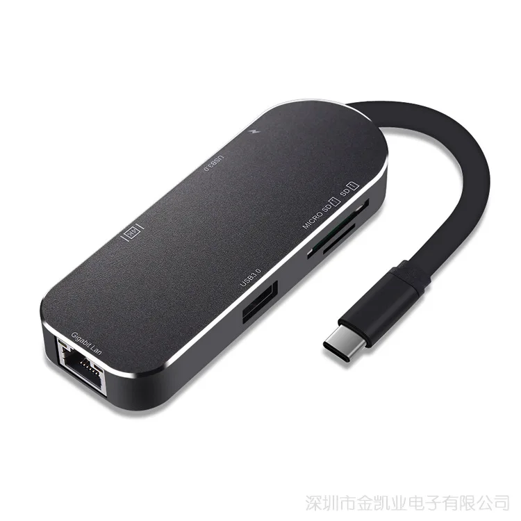 Тип C для Ethernet Rj45 1000 Мбит/с Hdmi 4 к Otg Устройство для чтения карт SD TF Usb3.0 концентратор конвертер с Pd Тип C зарядное устройство адаптер