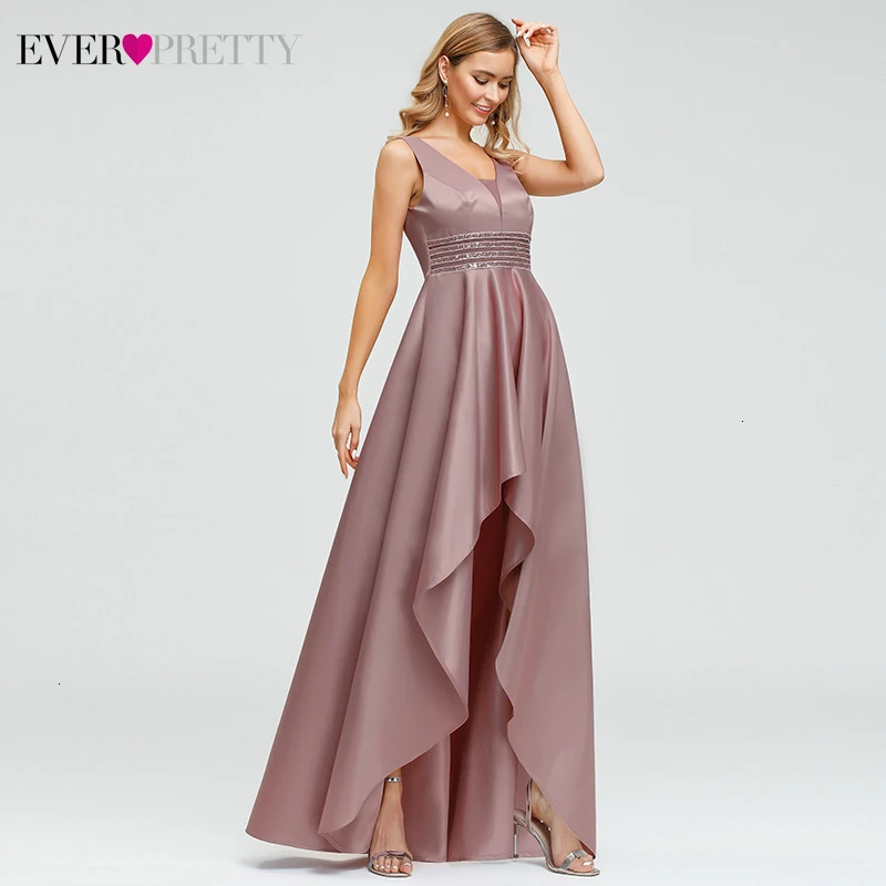 Блестящие атласные вечерние платья Ever Pretty SEQUINS Асимметричные с двойным v-образным вырезом без рукавов сексуальные вечерние платья Abendkleider