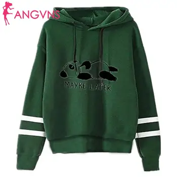 

New Fashion Women Hooded Long Sleeve Regular fit, Pullover, Prints Drawstring None Pullover Hoodie Casual