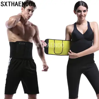 

SXTHAENOO Sweat Belt Modeling Strap Waist Cincher For Women Men Waist Trainer Belly Slimming Belt Sheath Shaperwear Tummy Corset