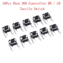 Venta caliente 10 piezas de repuesto LB RB interruptor parachoques Joystick botón para Xbox 360 controlador