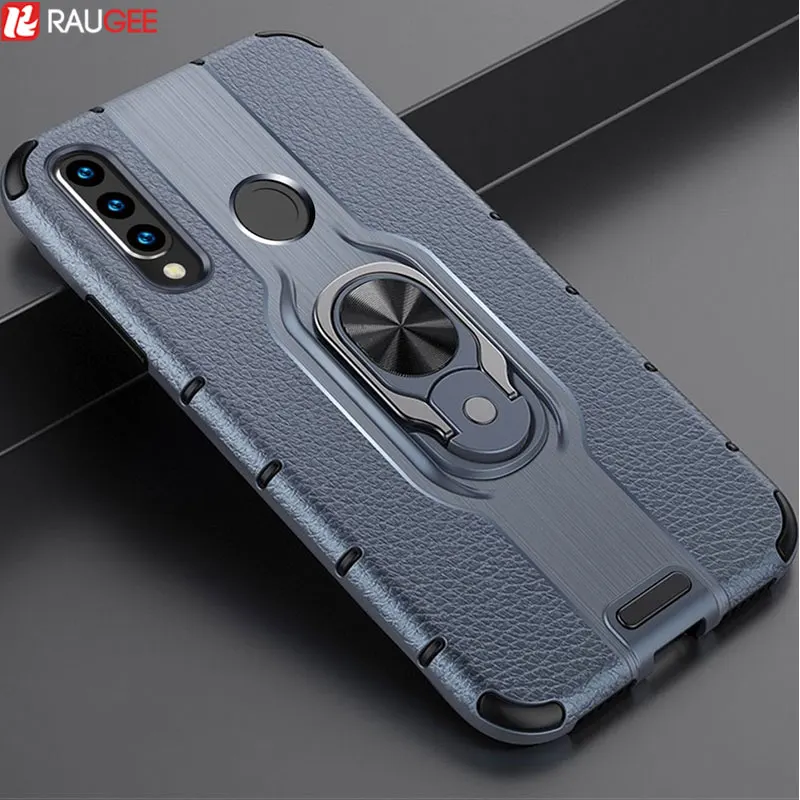 Чехол для Huawei P30 Lite чехол с металлическим кольцом держателем накладка Pro мягкий