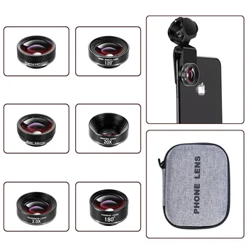

Macro Lens Smartphone Mobile Phone Camera Fish Eye Wide Angle Micro Fisheye Lenses Kit for Iphone 11 Pro X Xs Xiaomi Photography