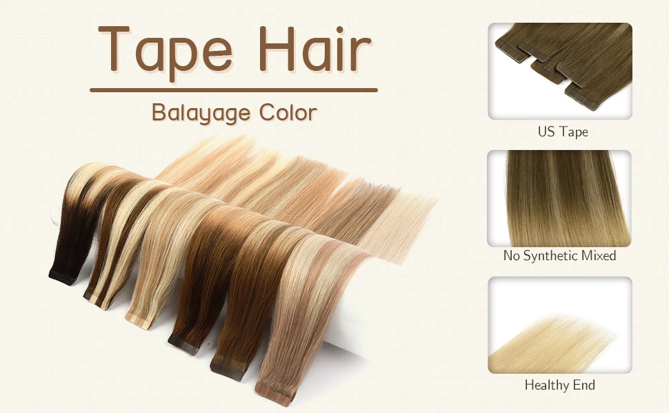 Fita em Extensões de Cabelo Humano sem Emenda Trama da Pele para o Salão de Beleza Bily Remy 100% Real Cabelo Ombre Loira Cor Invisível 10 - 24 1 Cheap Aplique com fita adesiva